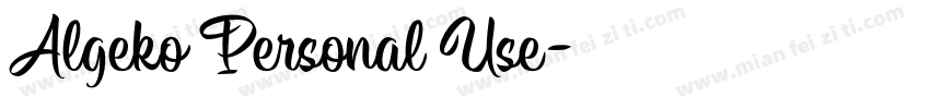 Algeko Personal Use字体转换